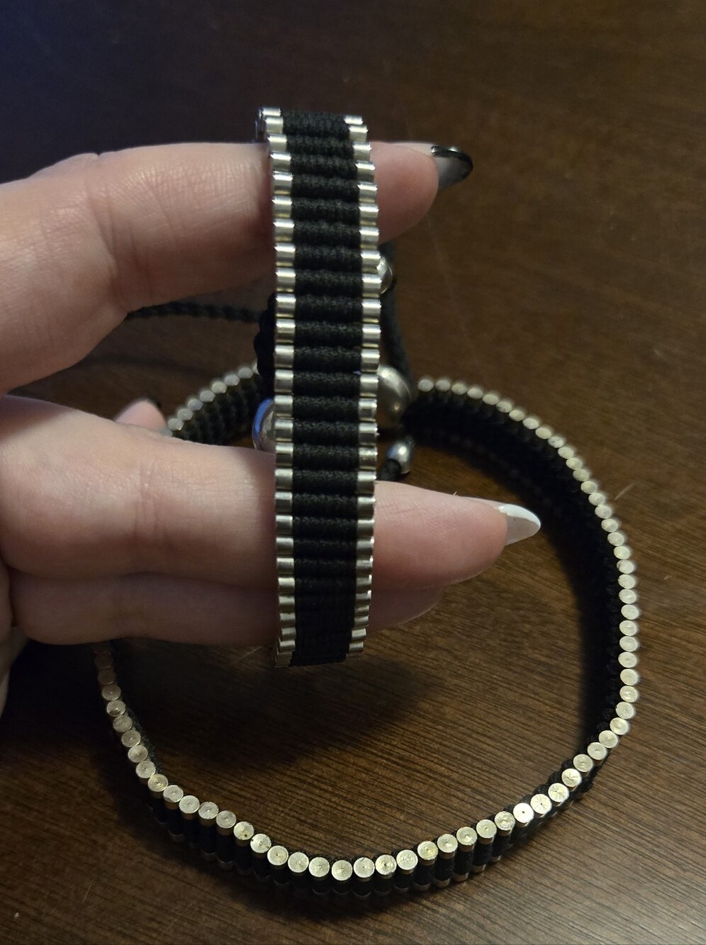Links London Black and Silver Beaded Wrap Bracelet Set